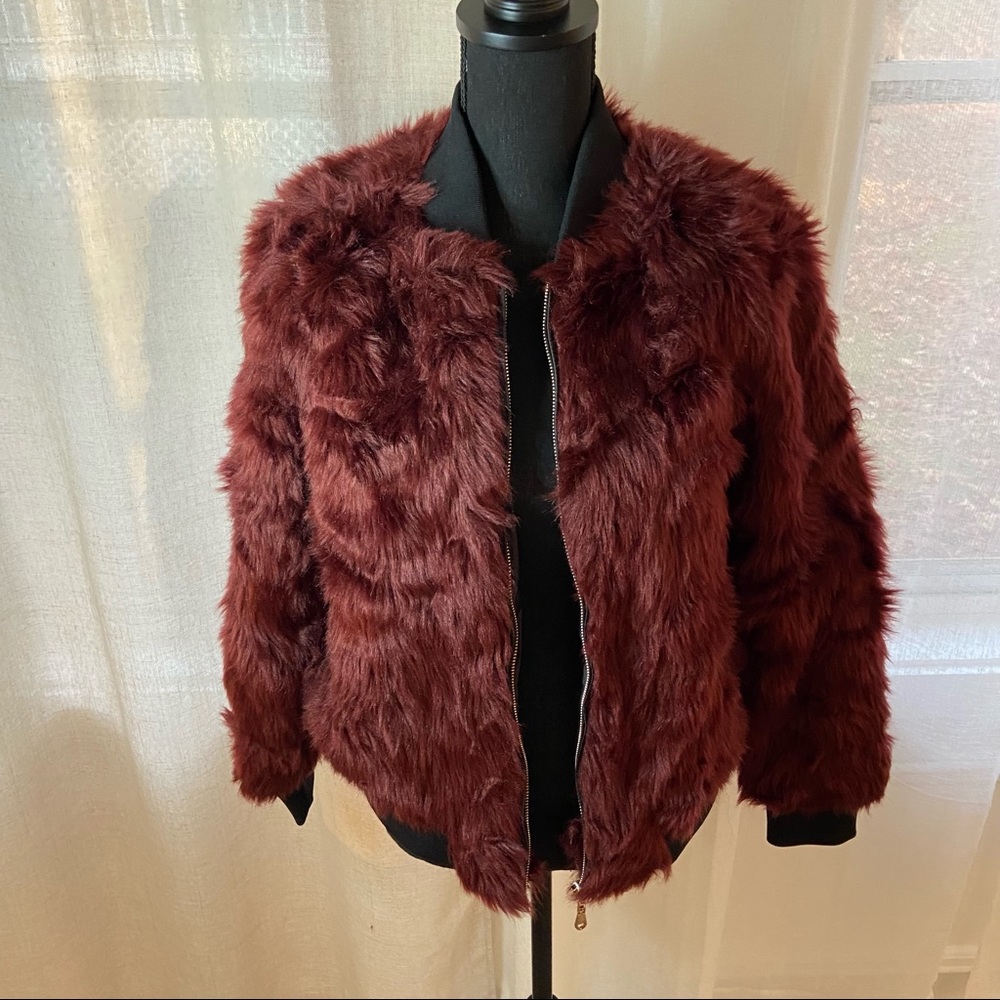 Faux Fur Bomber Jacket